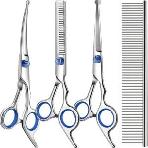 professional 4 in 1 dog & cat grooming scissors kit