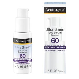 neutrogena ultra sheer face sunscreen with vitamin e & spf 60,1.7 fl oz